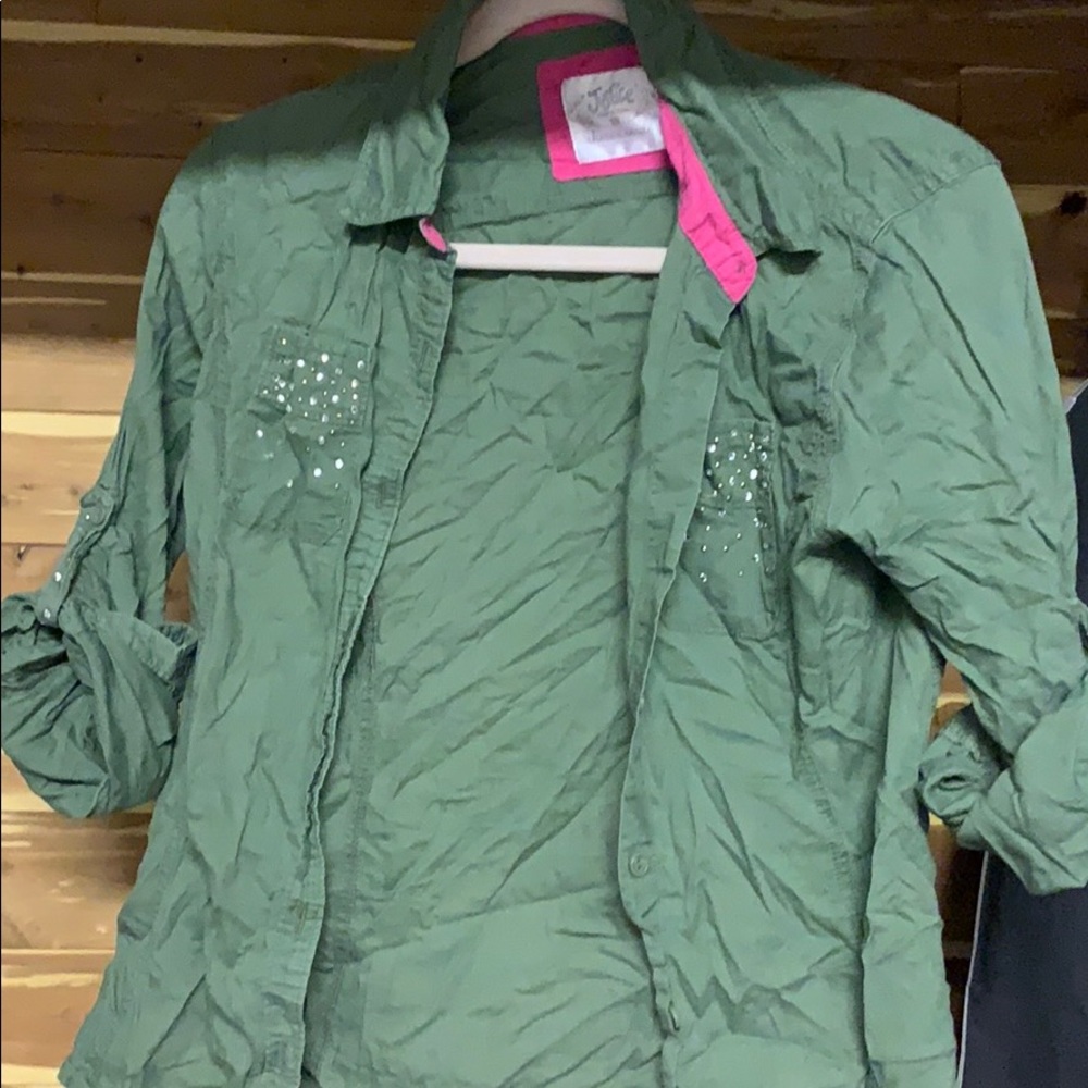 Justice size 18 girls long sleeve shirt buttons